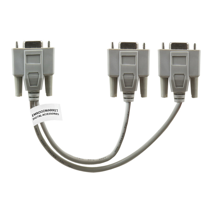 کابل تبدیل 1 به 2 VGA امروزمارکت مدل EM20D06 طول 0.25 متر