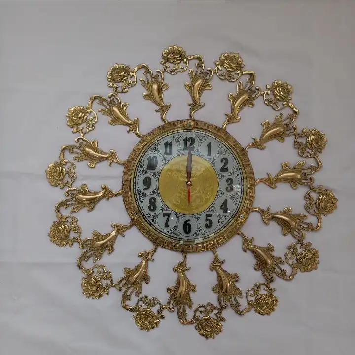 ساعت دیواری برنجی مدل خورشیدی r374