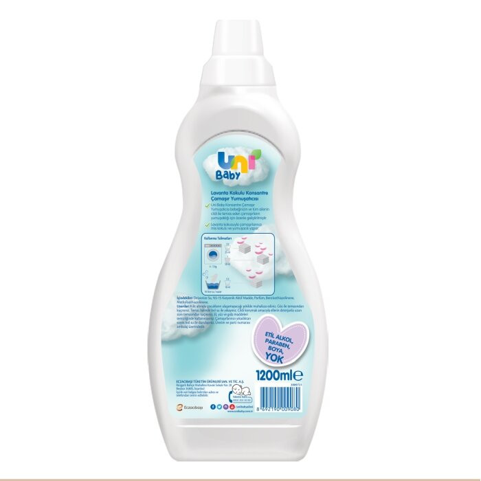 مایع لباسشویی نوزاد یونی بب مدل LAVANTA Kokula حجم 1200 میلی لیتر