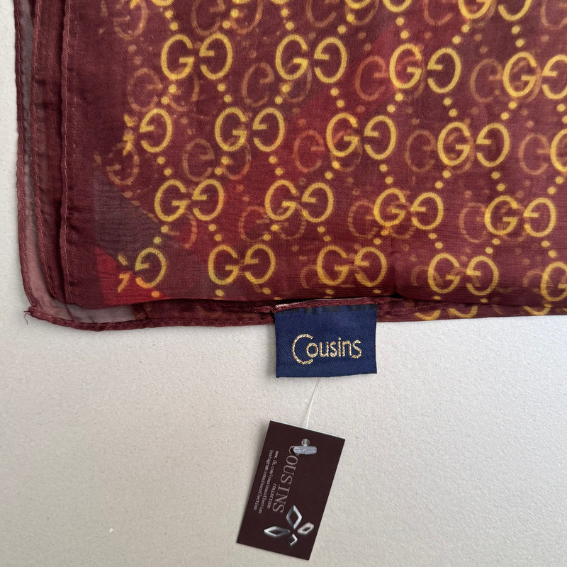 روسری زنانه مدل حریر ابرشیم زنجیری وارداتی مهمانی مجلسی کد ۱