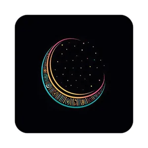 زیر لیوانی کاکتی طرح ماه و ستاره مدل mp53074