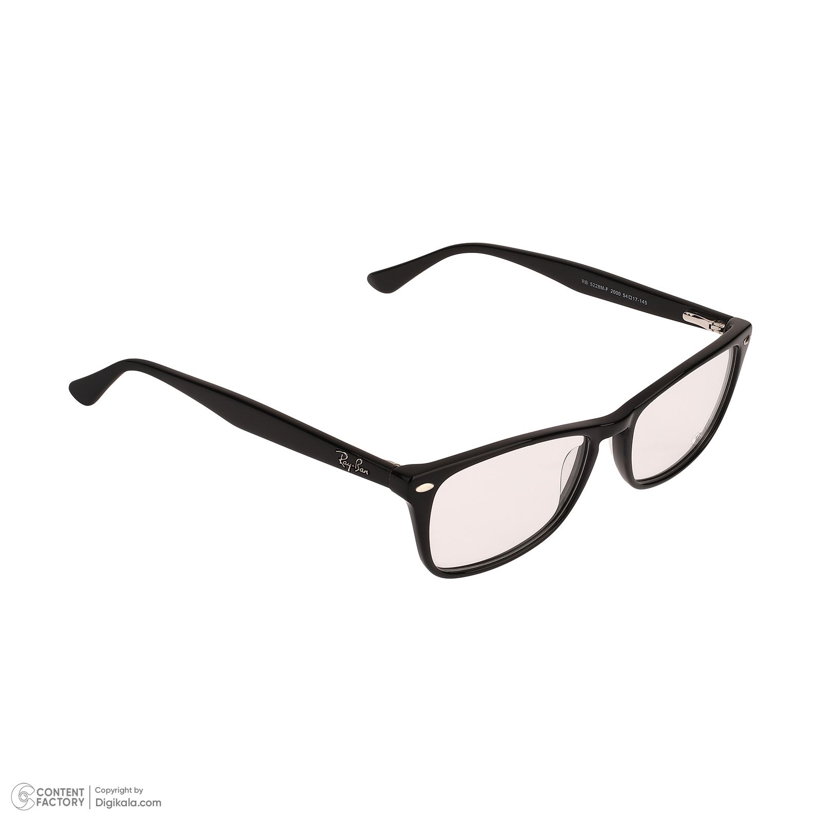 فریم عینک طبی مستطیلی ری بن مدل RB5228MF-2000 مناسب برای صورت گرد، بیضی، مثلث و قلب -  - 3