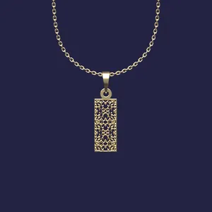 گردنبند طلا 18 عیار زنانه مدوپد مدل هندسی کد Z2-1-1219