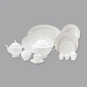 سرویس غذاخوری 83 پارچه 12 نفر چینی زرین ایران مدل یاسمن طرح زرین رزگلد