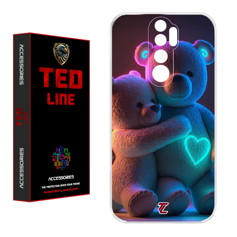 کاور تد لاین طرح خرس عاشق کد 1112 مناسب برای گوشی موبایل شیائومی Redmi Note 8 Pro