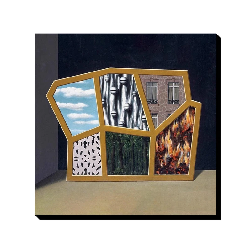 تابلو شاسی ترمه طراحان ایده مدل نقاب خالی از ماگریت کد art0423