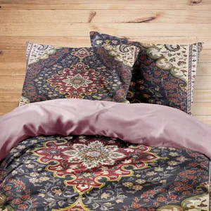 سرویس روتختی مدوپد طرح فرش قم لچک و ترنج مدل C-Ghom003 یک نفره 4 تکه