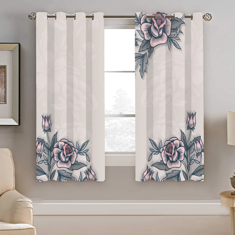 پرده نیروانا طرح گل مدل مخمل کد 4498 سایز 140×200 سانتی متر