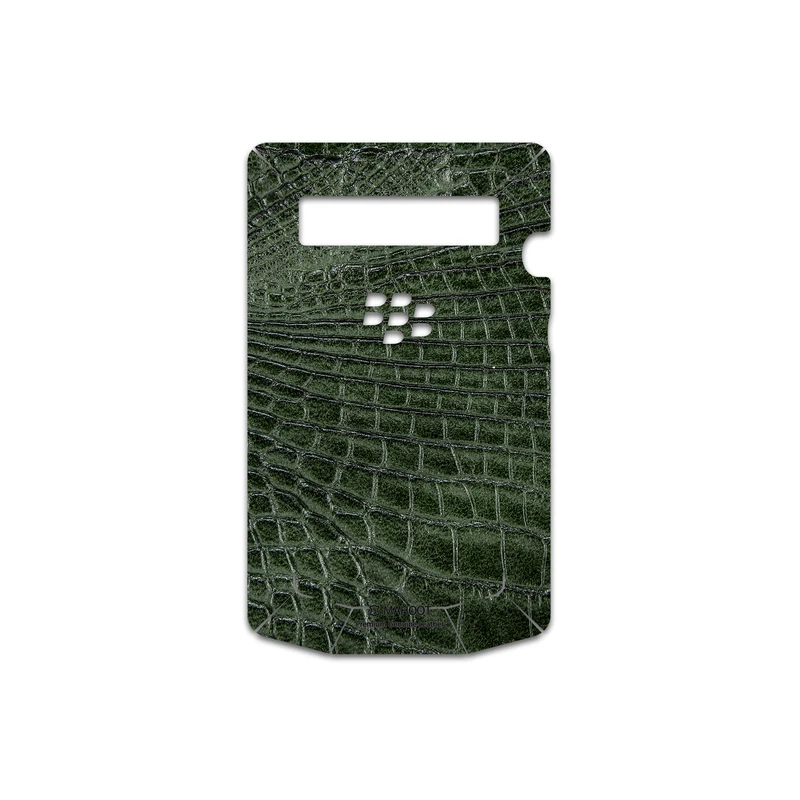 برچسب پوششی ماهوت مدل Green-Crocodile-Leather مناسب برای گوشی موبایل بلک بری Porsche Design P9981