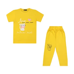 ست تی شرت و شلوار دخترانه خرس کوچولو مدل 2011299-16