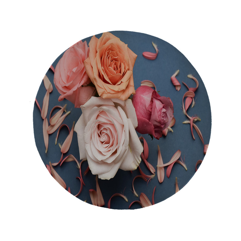 پادری مدل دایره طرح گل کد 5859 سایز 90 × 90 سانتی متر 