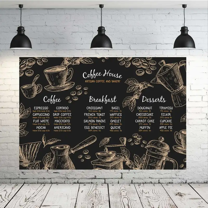 پوستر دیواری طرح مدرن منوی کافی شاپ کد FP955