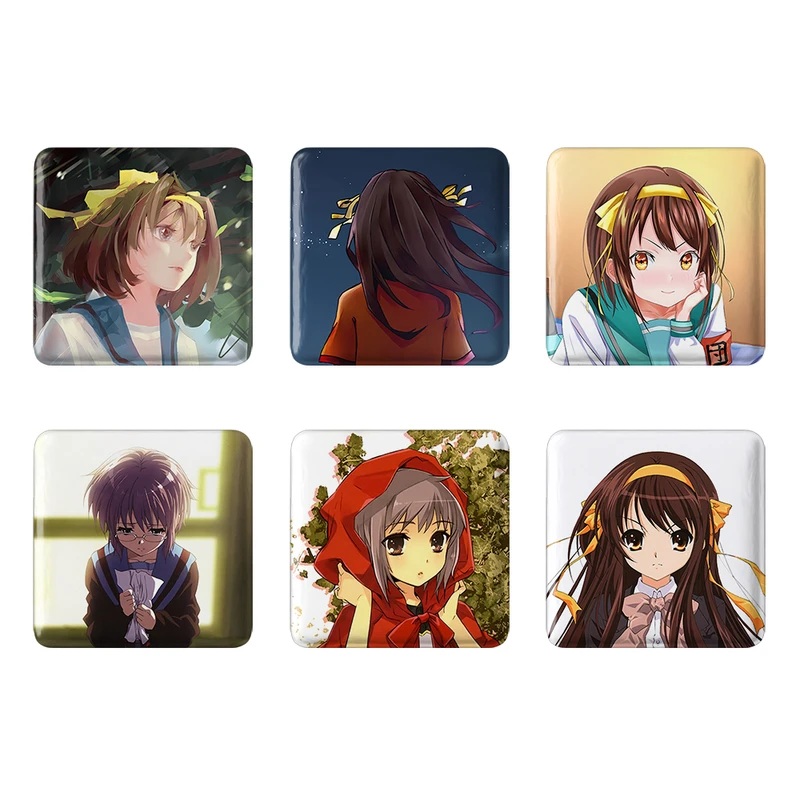 مگنت خندالو طرح انیمه ناپدید شدن هارومی سوزومیا The Disappearance of Haruhi Suzumiya کد 1430B مجموعه 6 عددی