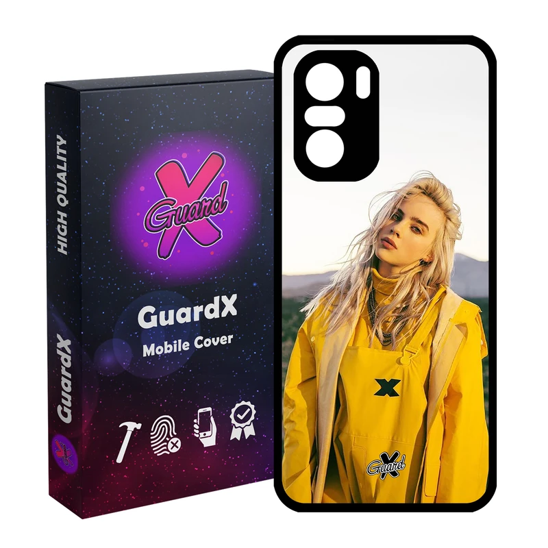 کاور گارد ایکس طرح Billie Eilish مدل Glass10227 مناسب برای گوشی موبایل شیائومی Poco F3/MI 11X/MI 11X Pro/Redmi K40/K40 Pro