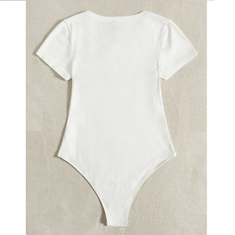 بادی آستین کوتاه زنانه کژین دوخت مدل B02 رنگ شیری