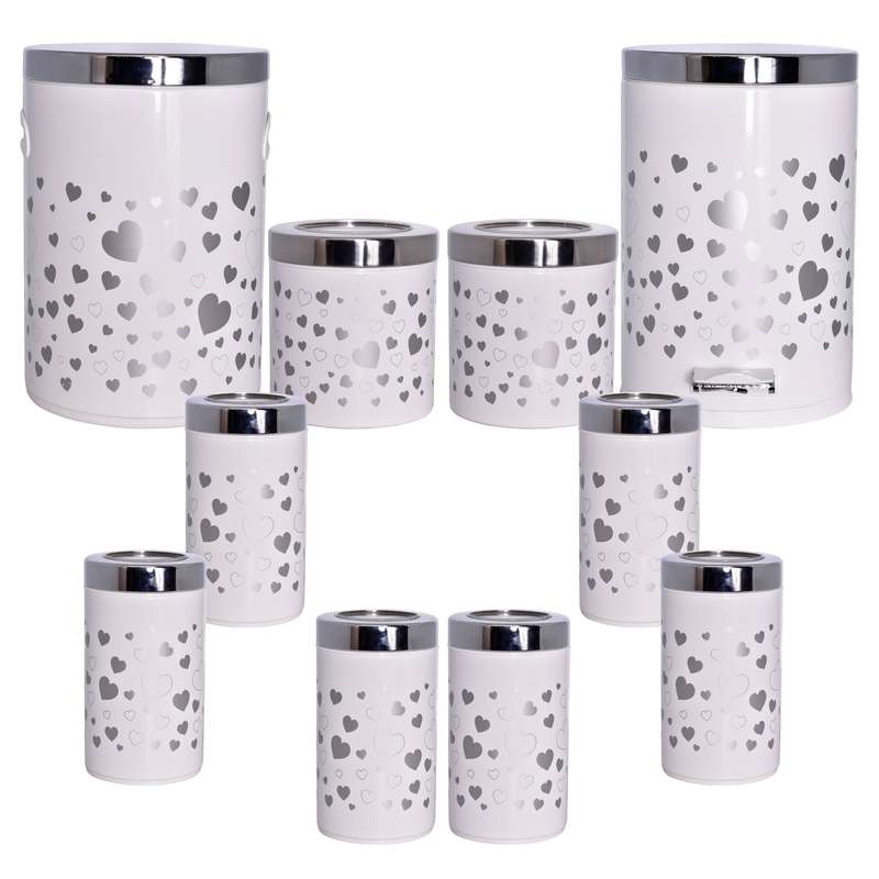 سرویس آشپزخانه 10 پارچه بهاز کالا طرح قلب  کد 16290327