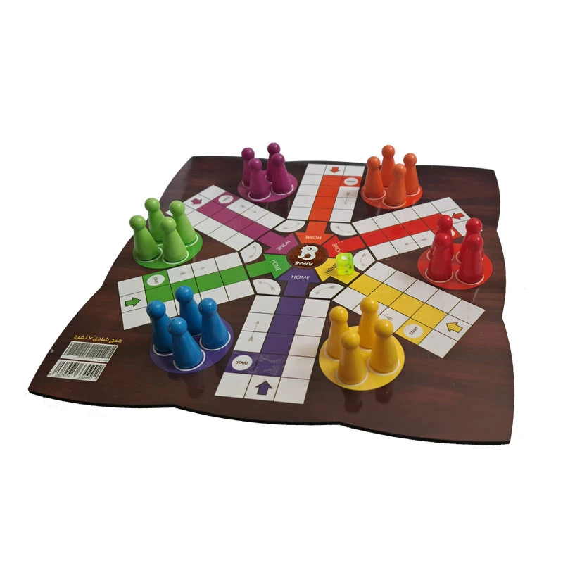 بازی فکری منچ بازیجو مدل منچ و مارپله 6نفره