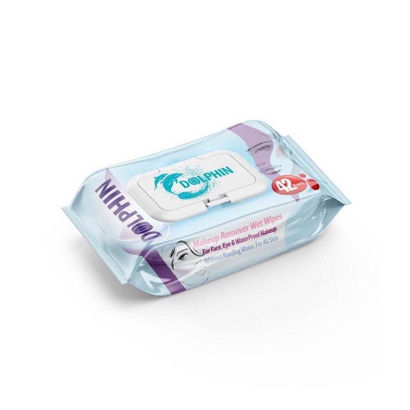 دستمال مرطوب پاک کننده آرایش دلفین کد 1 مجموعه 3 عددی