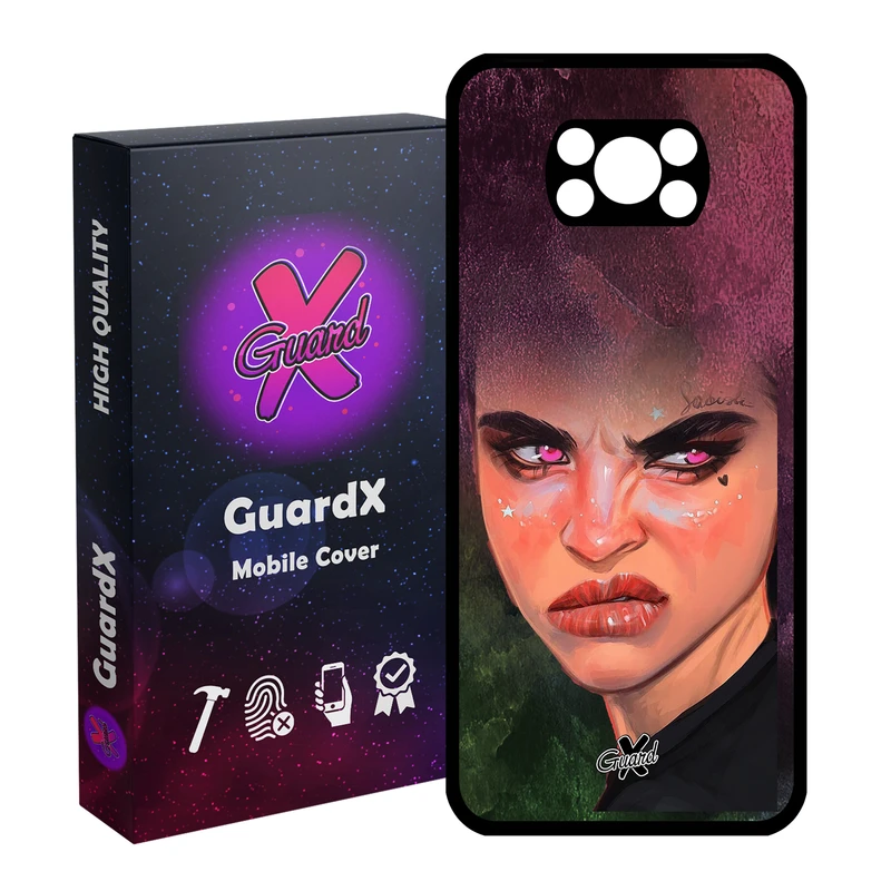 کاور گارد ایکس طرح Girl مدل Glass10260 مناسب برای گوشی موبایل شیائومی Poco X3 Pro