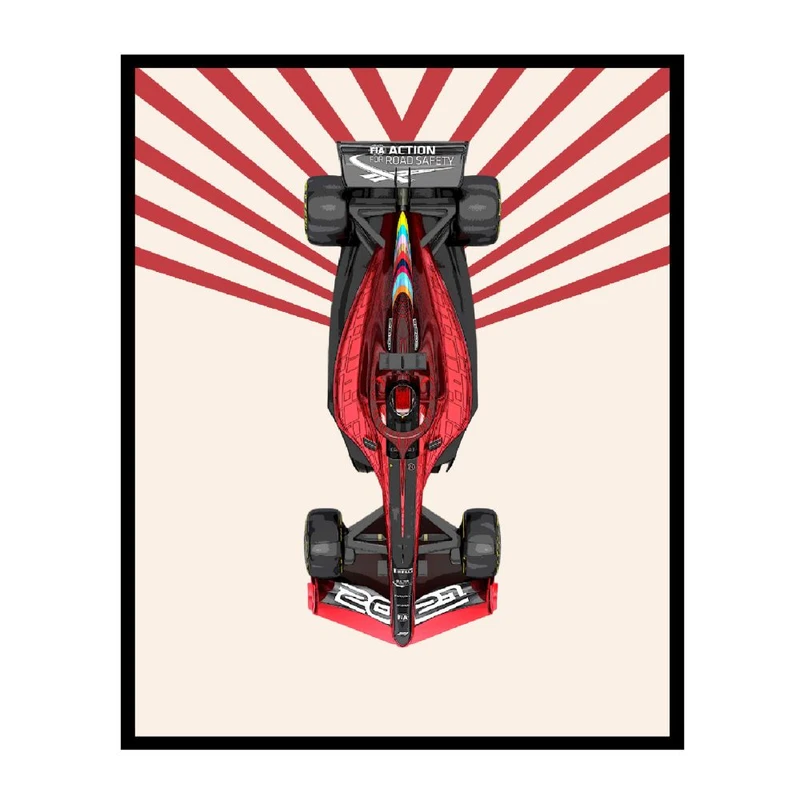 پوستر مدل ماشین مسابقه