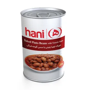 کنسرو خوراک لوبیا چیتی با سس هانی - 380 گرمی