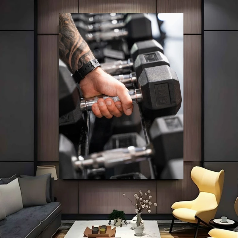 تابلو بوم طرح مخمل بدنسازی مدل دمبل کد BK24378