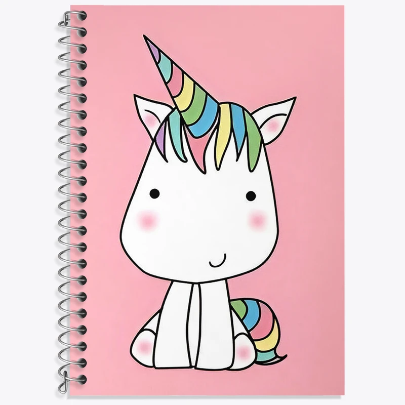 دفتر نت موسیقی 50 برگ خندالو طرح اسب تک شاخ کیوت کد N2960