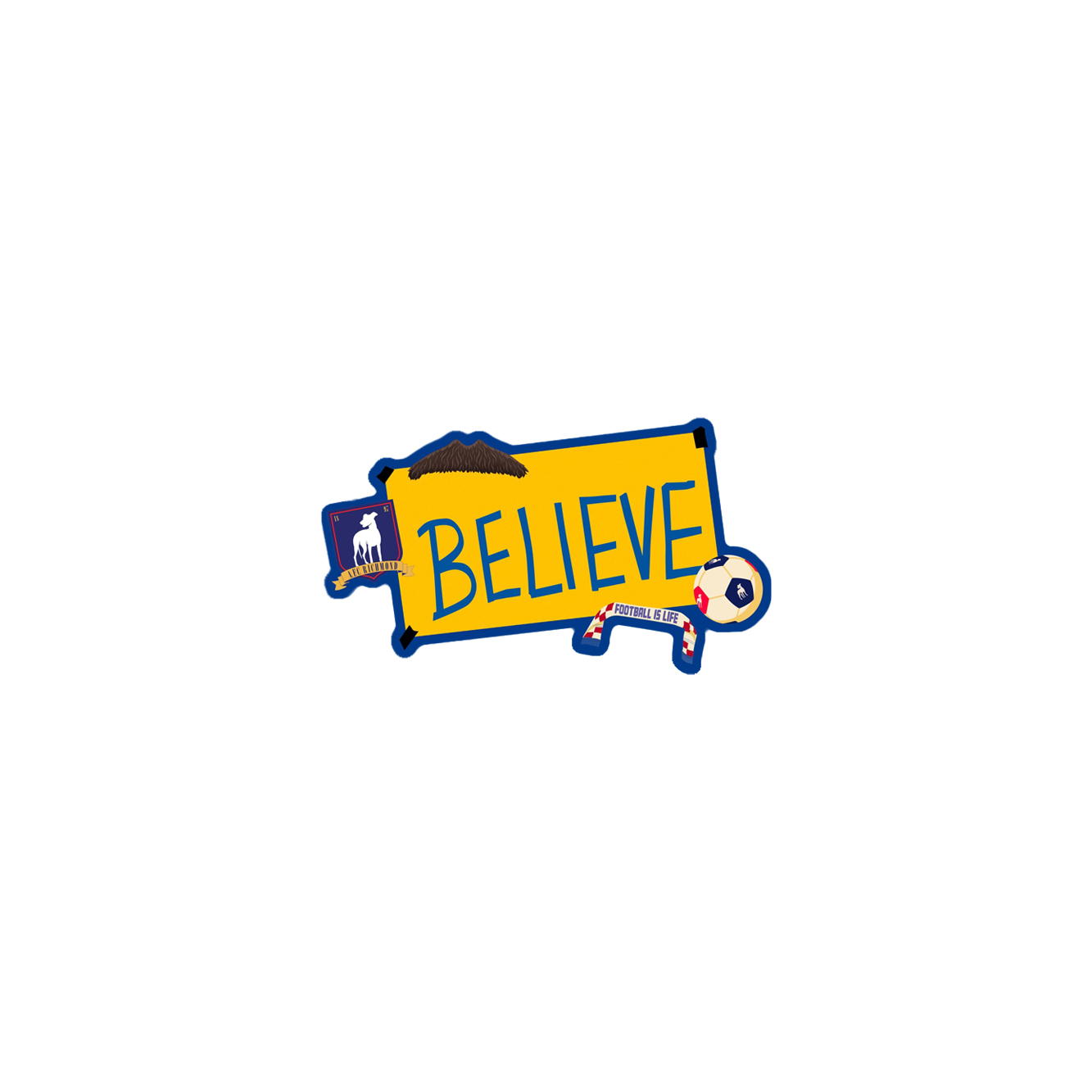 استیکر لپ تاپ لولو طرح باور سریال تد لسو BELIEVE TED LASSO  کد 715