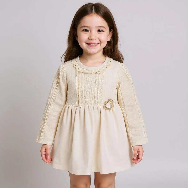 پیراهن دخترانه فیورلا مدل lily lace کد 35002