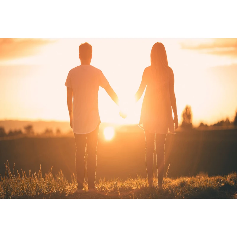 تابلو شاسی مدل غروب آفتاب و عشق T6362