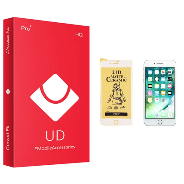 محافظ صفحه نمایش سرامیکی یو دی مدل +PRO مناسب برای گوشی موبایل اپل iPhone 7 Plus