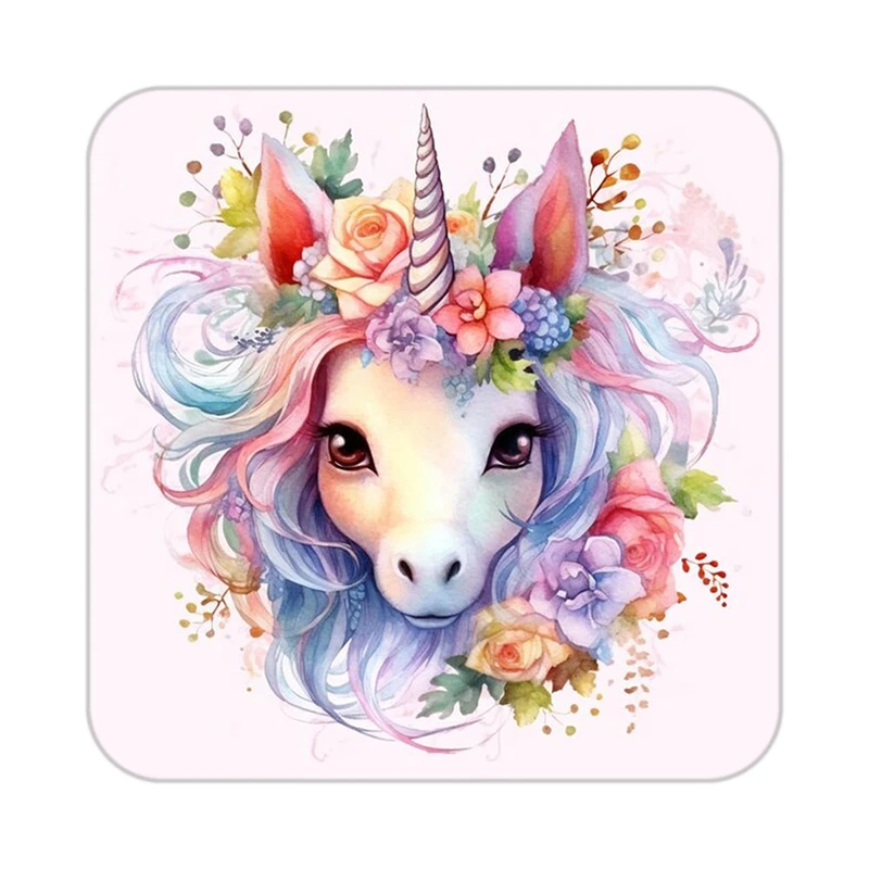 زیر لیوانی کاکتی طرح اسب تک شاخ و یونیکورن مدل mp32963