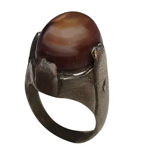 انگشتر نقره مردانه مدل عقیق سلیمانی AS216220