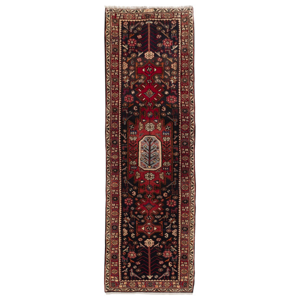 فرش قدیمی دستباف کناره طول سه متر سی پرشیا کد 187452