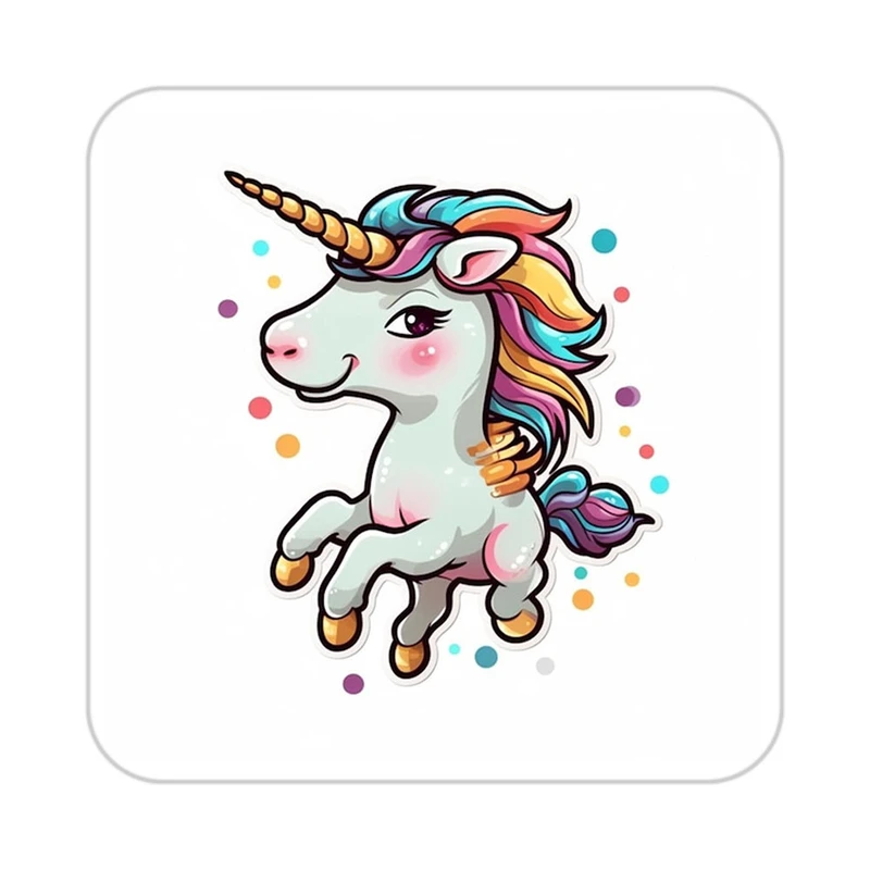 زیر لیوانی کاکتی طرح اسب تک شاخ و یونیکورن مدل mp29685