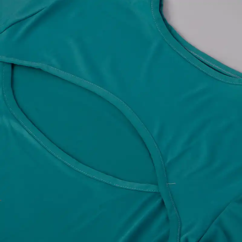 تی شرت ورزشی زنانه مدل 268022225 اسپندکس رنگ سبزآبی