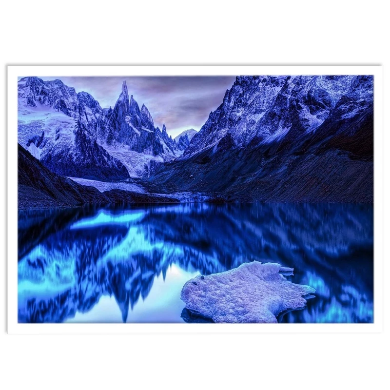 تابلو نوری بکلیت طرح طبیعت دریاچه و کوهستان مدل W-S1162