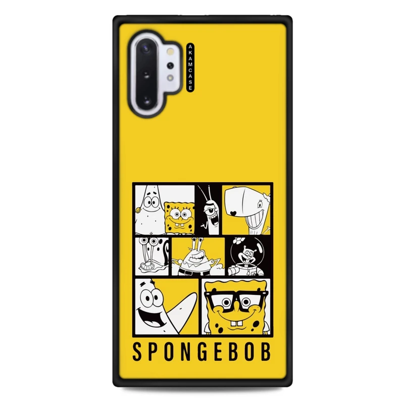 کاور آکام مدل AMC-WSGN10P-SPONGE BOB3 مناسب برای گوشی موبایل سامسونگ Galaxy Note 10 Plus