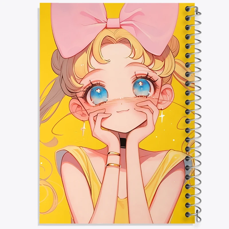 دفتر مشق 50 برگ خندالو طرح انیمه سیلور مون کد N3644