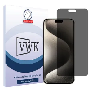 VWK Tough model privacy screen protector suitable for Apple iPhone 15 Pro Max mobile phone