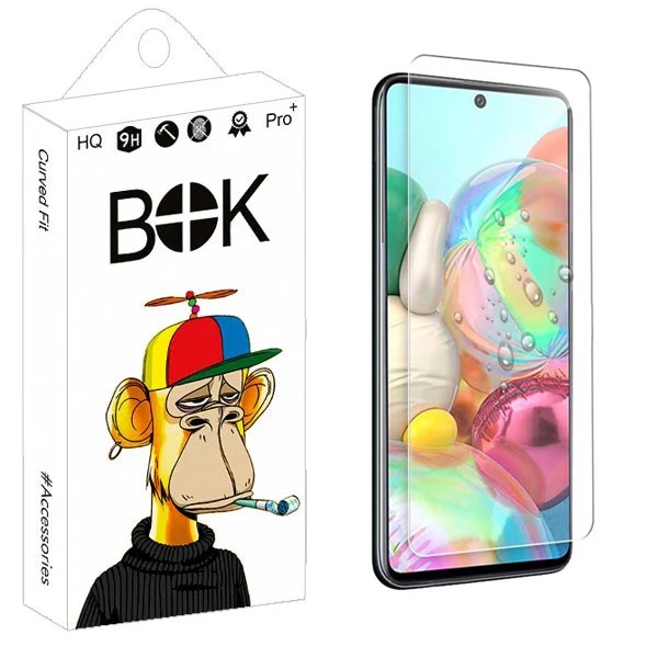 محافظ صفحه نمایش شیشه ای بوک مدل Achromic مناسب برای گوشی موبایل سامسونگ Galaxy A71 / A73 5G / M51 / M52 5G / M62 / F62