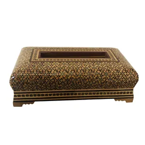 جعبه دستمال کاغذی خاتم کاری کد 1689