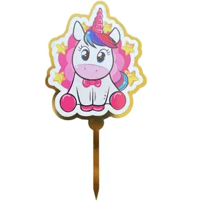 تاپر تزیین کیک مدل یونی کورن کد 3391