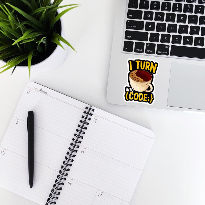 استیکر لپ تاپ طرح برنامه نویسی کد 002