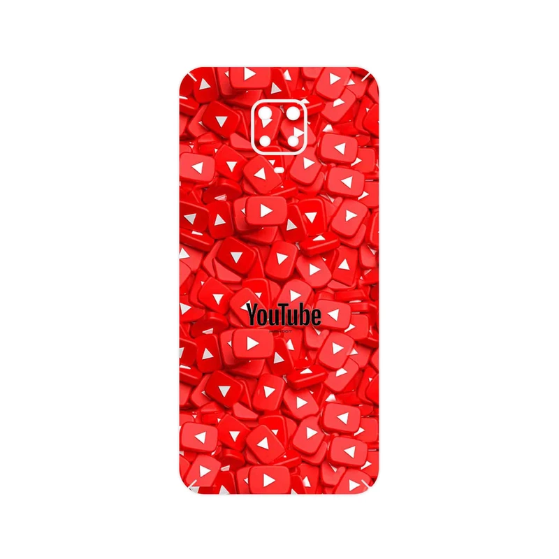 برچسب پوششی ماهوت مدل Youtube مناسب برای گوشی موبایل شیائومی Redmi Note 9 Pro