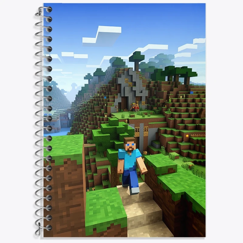 دفتر لغت 50 برگ خندالو طرح ماینکرافت (Minecraft) کد F2097