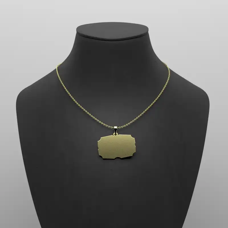 گردنبند طلا 18 عیار زنانه مدوپد مدل شکل هندسی کد P2-1-1126