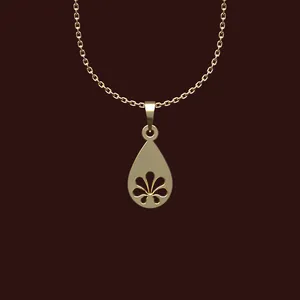 گردنبند طلا 18 عیار زنانه مدوپد مدل هندسی کد W2-1-1166