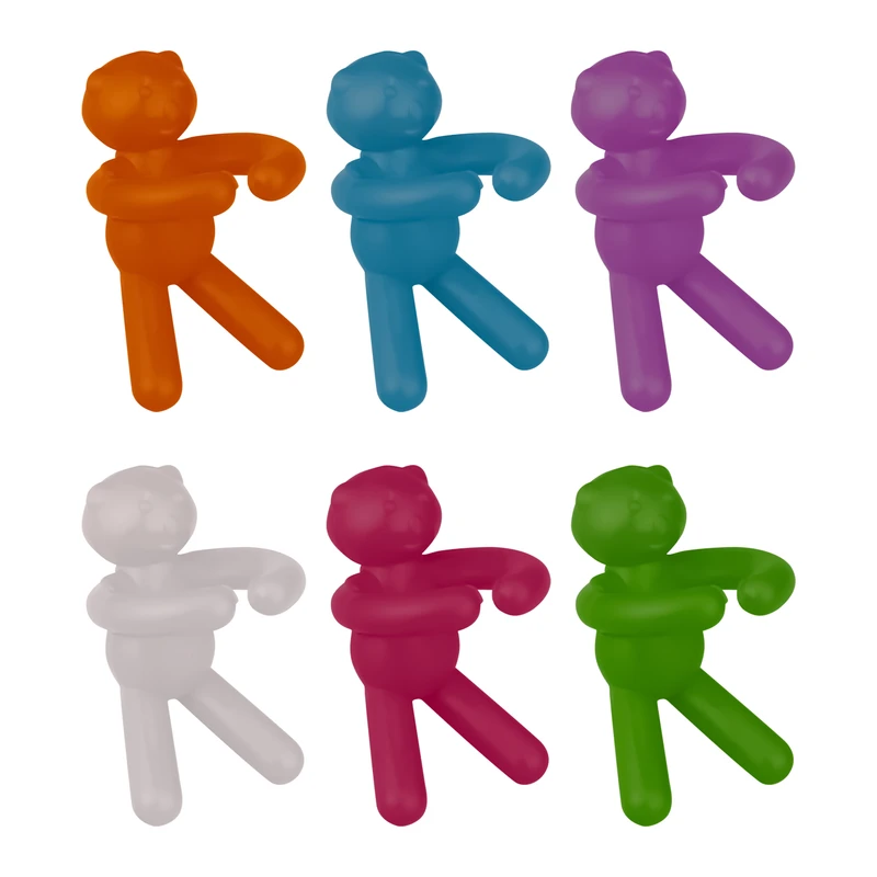 نشانگر تزیینی لیوان مدل  خرسی مجموعه 6 عددی 