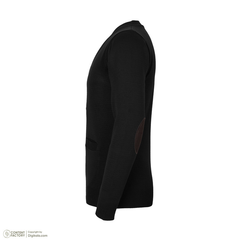 ژاکت مردانه تریکو پاییزان مدل PJ701 رنگ مشکی